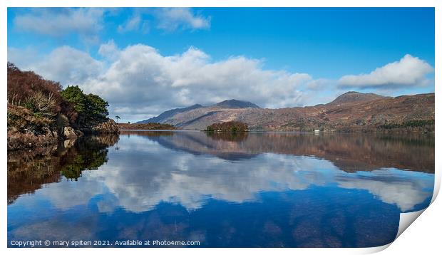 Loch Maree , Reflection perfection Print by mary spiteri