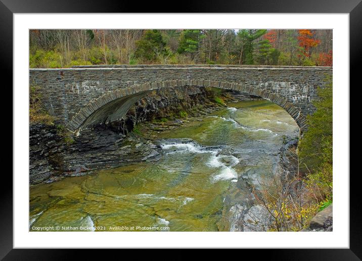 Old Stone Bridge Framed Mounted Print by Nathan Bickel