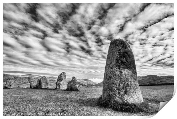 Castlerigg Stone Circle Print by Colin Woods