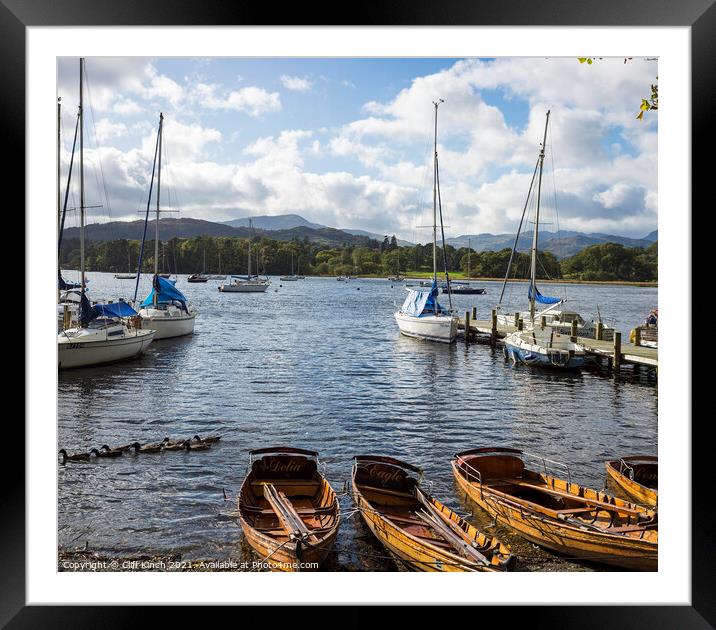 Spring day at Ambleside Framed Mounted Print by Cliff Kinch