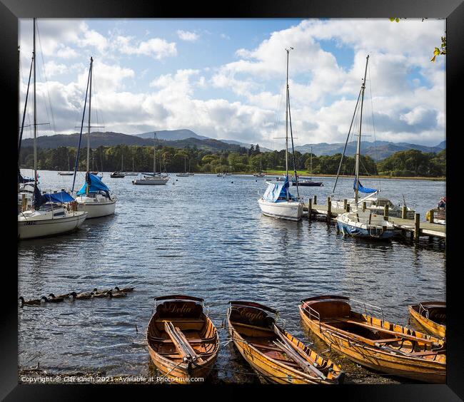 Spring day at Ambleside Framed Print by Cliff Kinch