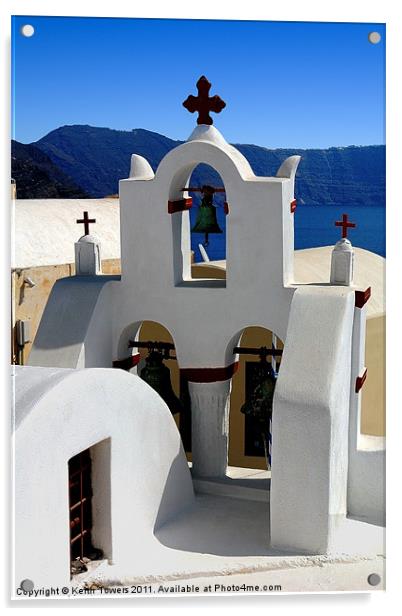 Oia, Santorini, Greece Canvases & Prints Acrylic by Keith Towers Canvases & Prints