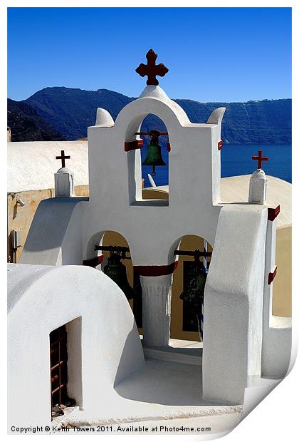 Oia, Santorini, Greece Canvases & Prints Print by Keith Towers Canvases & Prints