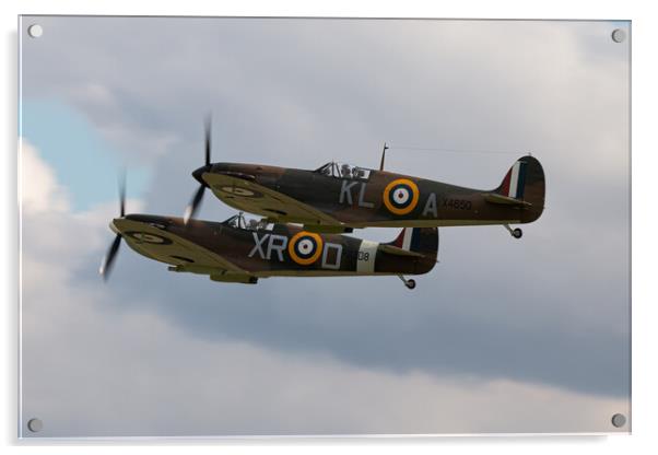 Spitfires Tale Off Acrylic by J Biggadike
