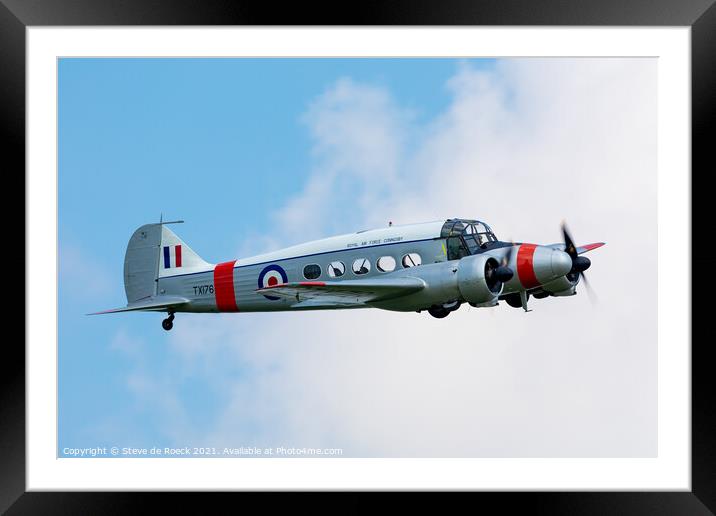 Avro Anson TX176 G-AHKX Framed Mounted Print by Steve de Roeck
