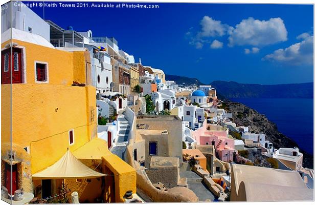 Fira, Santorini, Greece Canvases & Prints Canvas Print by Keith Towers Canvases & Prints