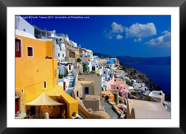 Fira, Santorini, Greece Canvases & Prints Framed Mounted Print by Keith Towers Canvases & Prints