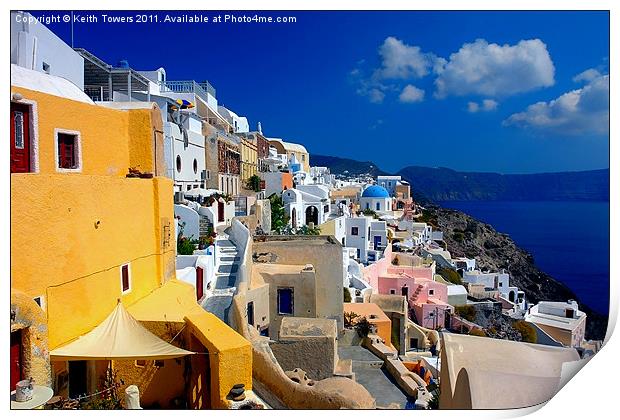Fira, Santorini, Greece Canvases & Prints Print by Keith Towers Canvases & Prints