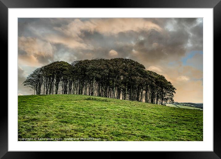 Nearly Home Trees,Coming home trees,Cornwall trees Framed Mounted Print by kathy white