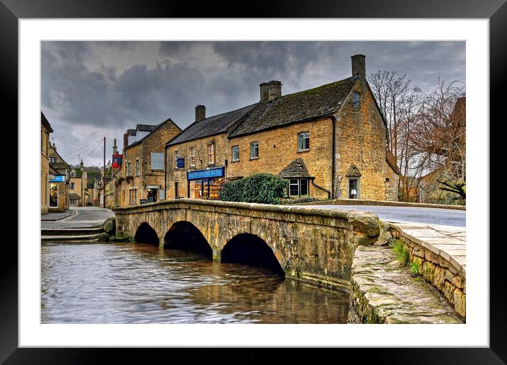 Mill Bridge Bourton On The Water Framed Mounted Print by austin APPLEBY