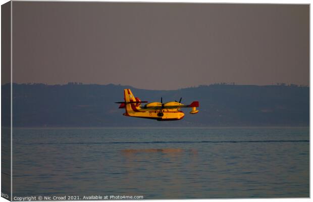 Canadair CL-215 Amphibious Water Bombing Aircraft Canvas Print by Nic Croad