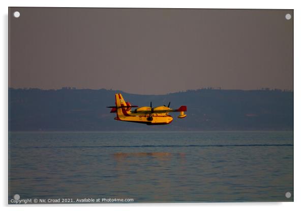 Canadair CL-215 Amphibious Water Bombing Aircraft Acrylic by Nic Croad