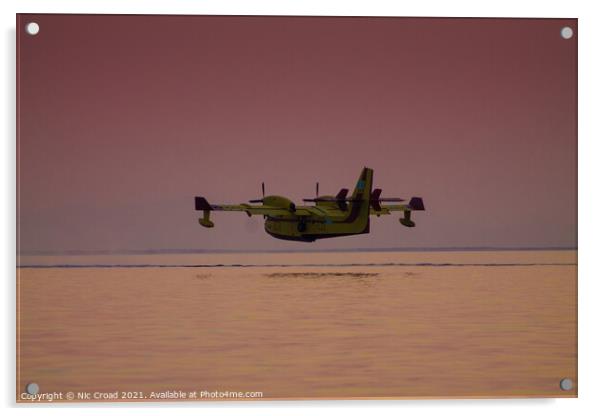 Canadair CL-215 Amphibious Water Bombing Aircraft Acrylic by Nic Croad