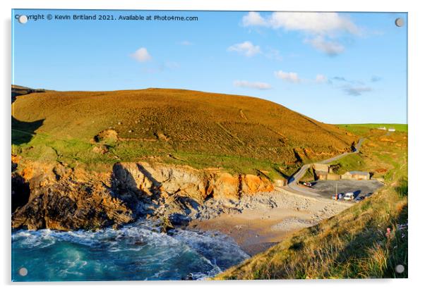 chapel porth cornwall Acrylic by Kevin Britland