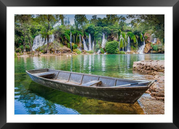 Majestic Kravice Waterfalls Framed Mounted Print by Kevin Snelling