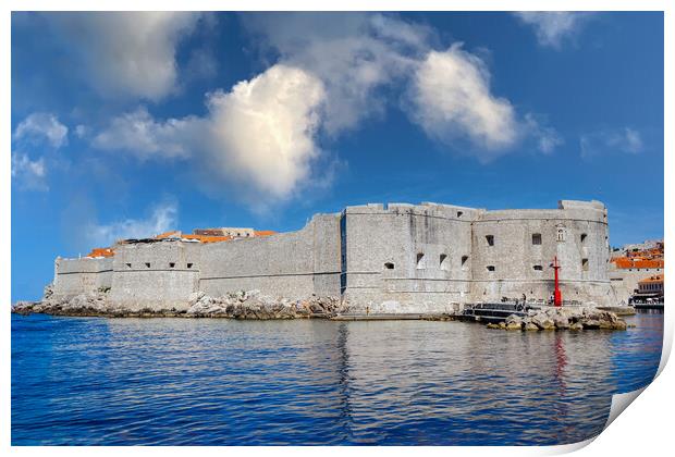 Walls of Dubrovnik croatia Print by Kevin Snelling
