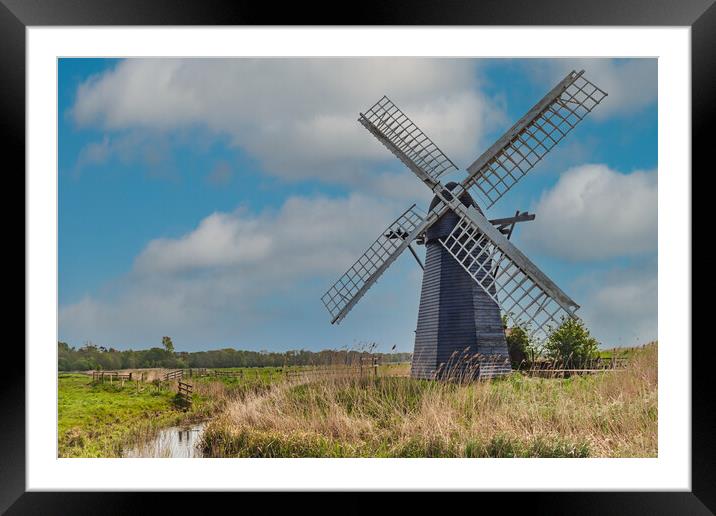 Majestic Herringfleet Windmill Framed Mounted Print by Kevin Snelling