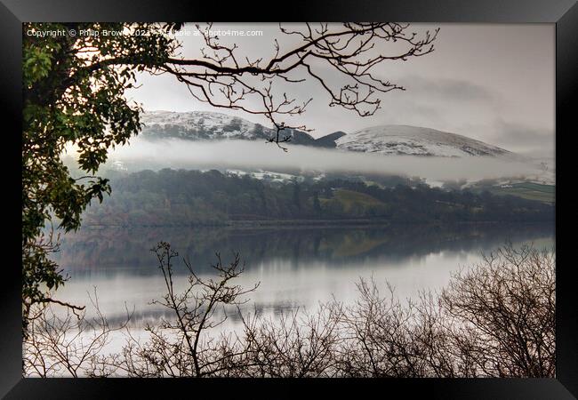 Misty Lake in The Lake District Framed Print by Philip Brown