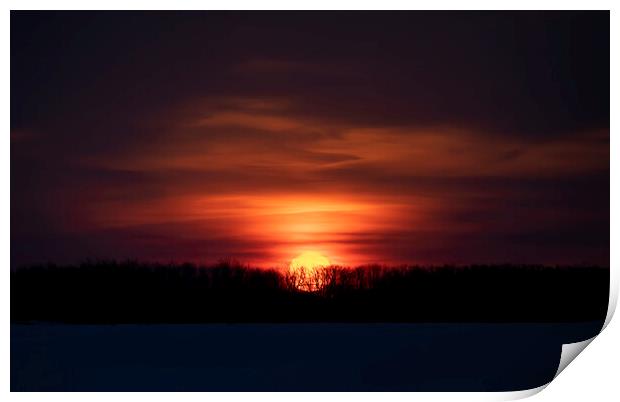 A winter sunrise in Ottawa, Canada  Print by Jim Cumming