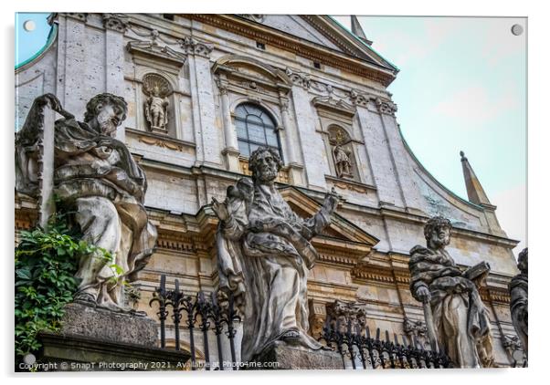 Statues of the saints outside the Saints Peter and Paul Church, Krakow, Poland Acrylic by SnapT Photography