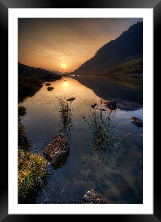 Llyn Ogwen Sunrise Snowdonia  Framed Mounted Print by Darren Wilkes