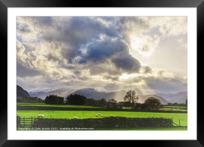 Cumbria Sunset Framed Mounted Print by Colin Woods