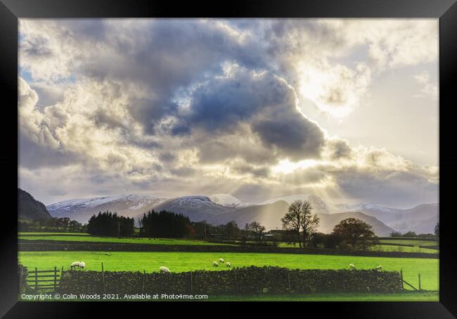 Cumbria Sunset Framed Print by Colin Woods