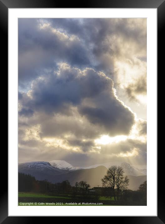 Lake District Sunset Framed Mounted Print by Colin Woods