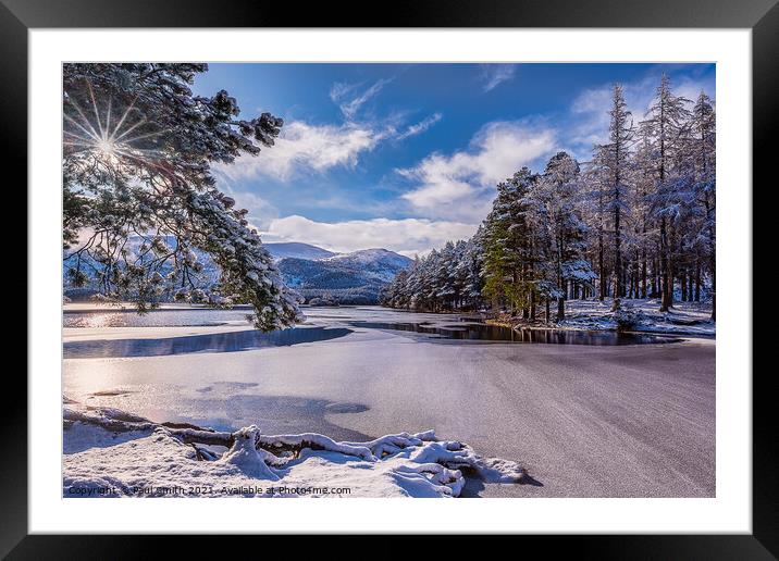 Winter on Loch en Eilein Framed Mounted Print by Paul Smith