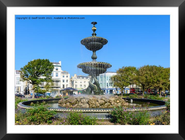 Victoria Fountain in Brighton Framed Mounted Print by Geoff Smith