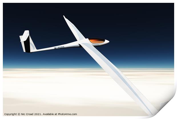 High Altitude Glider Print by Nic Croad