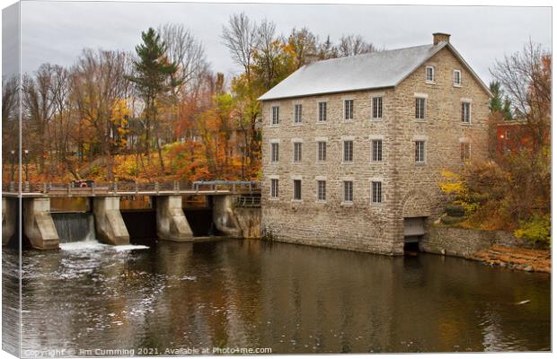 Watson's Mill in Manotick, Canada Canvas Print by Jim Cumming