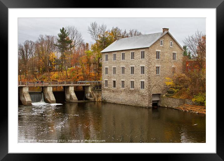 Watson's Mill in Manotick, Canada Framed Mounted Print by Jim Cumming