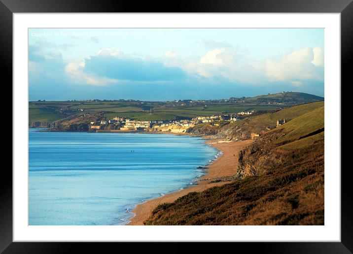 Afternoon Light on The Bar Porthleven Framed Mounted Print by Terri Waters