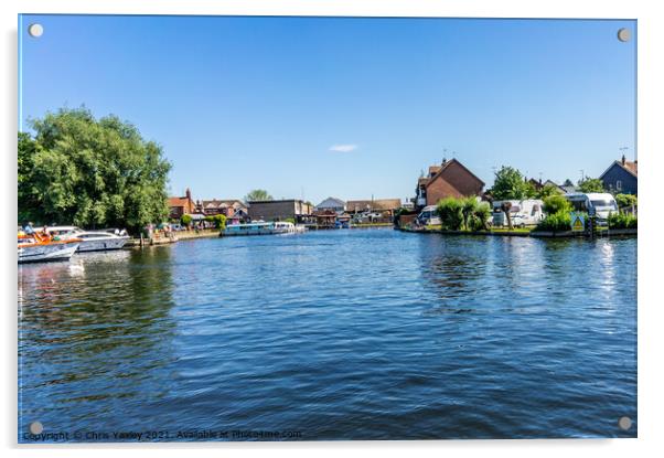 A view up the River Bure, Wroxham, Norfolk Broads Acrylic by Chris Yaxley