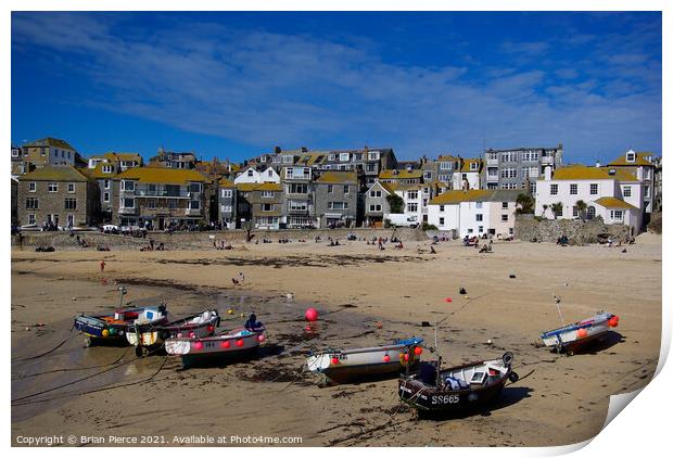 St Ives Harbour, Cornwall Print by Brian Pierce