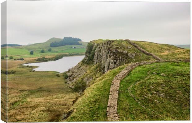 Hadrian's Wall  Canvas Print by Roger Green