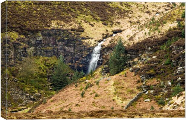 Rhondda Fawr Waterfall top end of the valley Canvas Print by Nick Jenkins