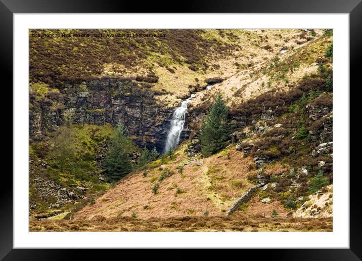 Rhondda Fawr Waterfall top end of the valley Framed Mounted Print by Nick Jenkins