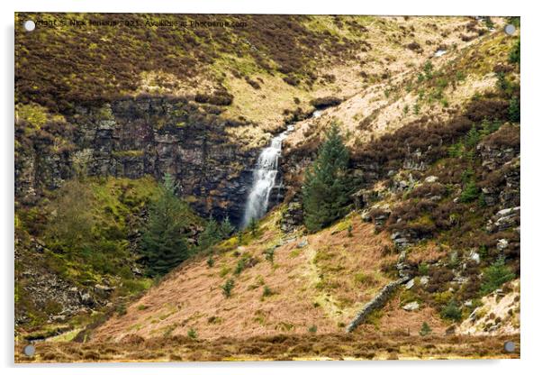 Rhondda Fawr Waterfall top end of the valley Acrylic by Nick Jenkins