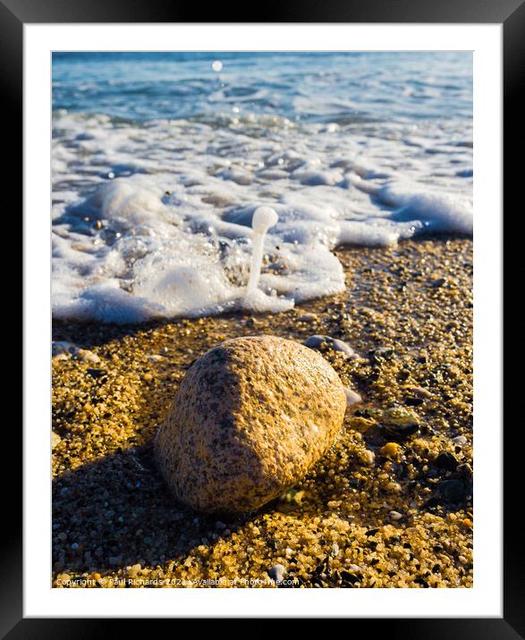 Rock and sea Framed Mounted Print by Paul Richards