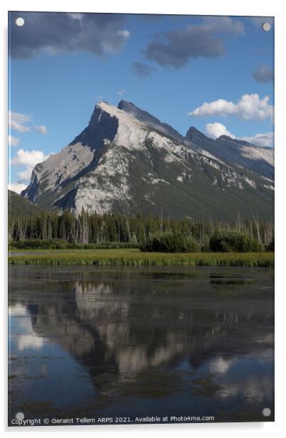 Mount Rundle and Vermillion Lakes, Banff, Alberta, Canada Acrylic by Geraint Tellem ARPS
