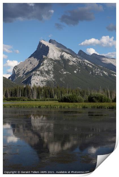 Mount Rundle and Vermillion Lakes, Banff, Alberta, Canada Print by Geraint Tellem ARPS