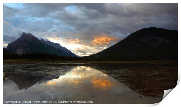 Mount Rundle and Vermillion Lakes, Banff, Alberta, Canada Print by Geraint Tellem ARPS
