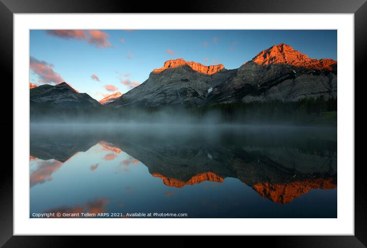Wedge Pond at sunrise, Kananaskis Country, Alberta, Canada Framed Mounted Print by Geraint Tellem ARPS