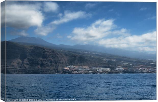 Los Gigantes and the Mountains, Tenerife, Spain Canvas Print by Kasia Design