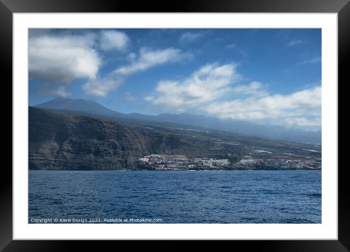 Los Gigantes and the Mountains, Tenerife, Spain Framed Mounted Print by Kasia Design
