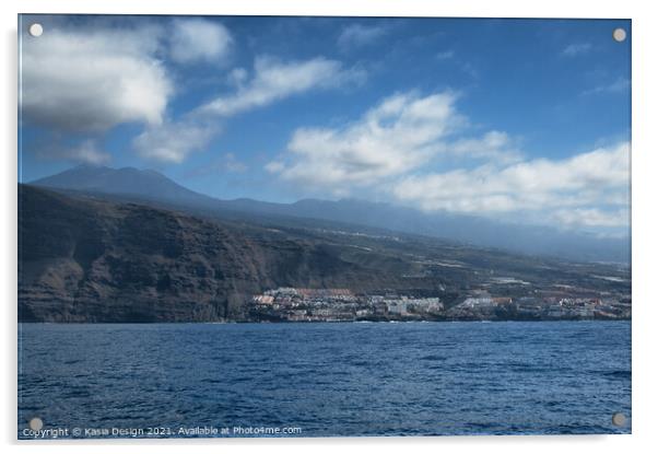 Los Gigantes and the Mountains, Tenerife, Spain Acrylic by Kasia Design