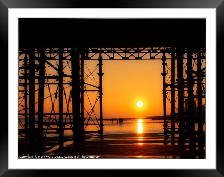 Appearing Through The Pier Framed Mounted Print by Mark Ward