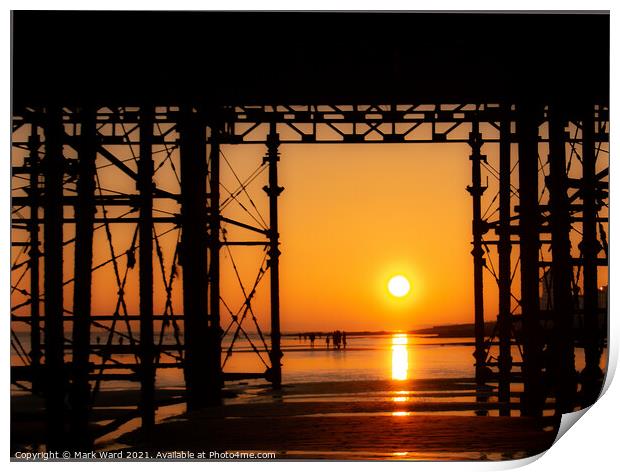 Appearing Through The Pier Print by Mark Ward